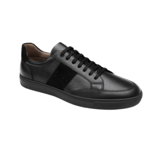 Basket en cuir homme